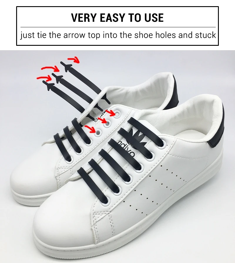 12 шт. эластичные шнурки без завязок, ленивые плоские силиконовые шнурки для бега, беговые кроссовки, растягивающиеся шнурки, Быстрая блокировка, шнурки для обуви без шнуровки