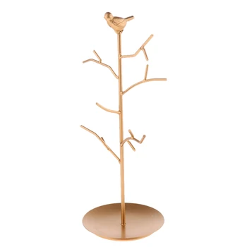 

Chic Alloy Branches Tree Shaped Jewelry Display Stand Necklace Earrings Hanging Rack, 30cm Height