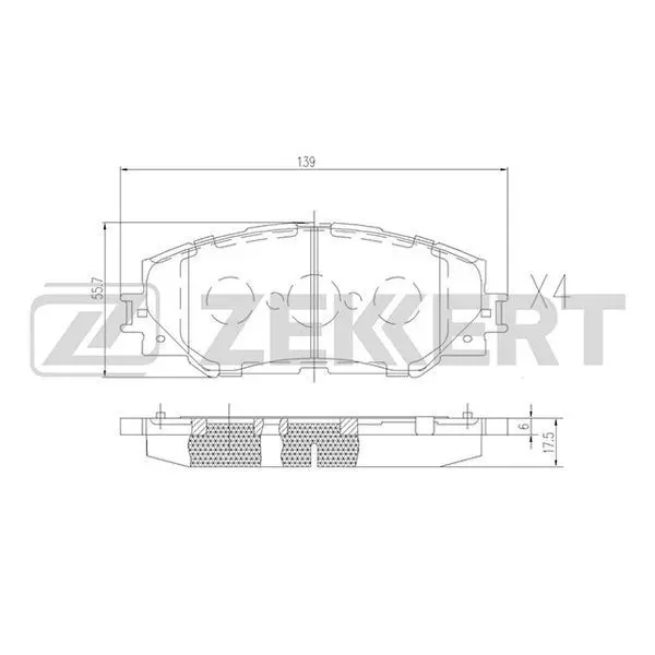 Колодки торм.диск. TOYOTA AURIS I(E150) ZEKKERT bs-2683