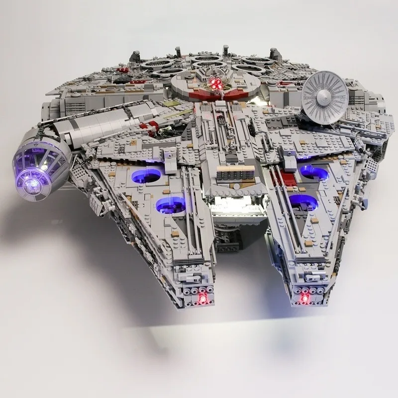 Конструктор Star Wars Series Ultimate светильник Millennium Falcon набор ing совместим с 75192 без