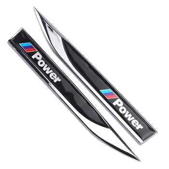 

1 Pair 3D Power Logo Metal Car Styling Fender Side Sticker Rear Trunk Decals For BMW M Sticker X1 X3 X4 X5 X6 X7 E46 E90 F20 E60