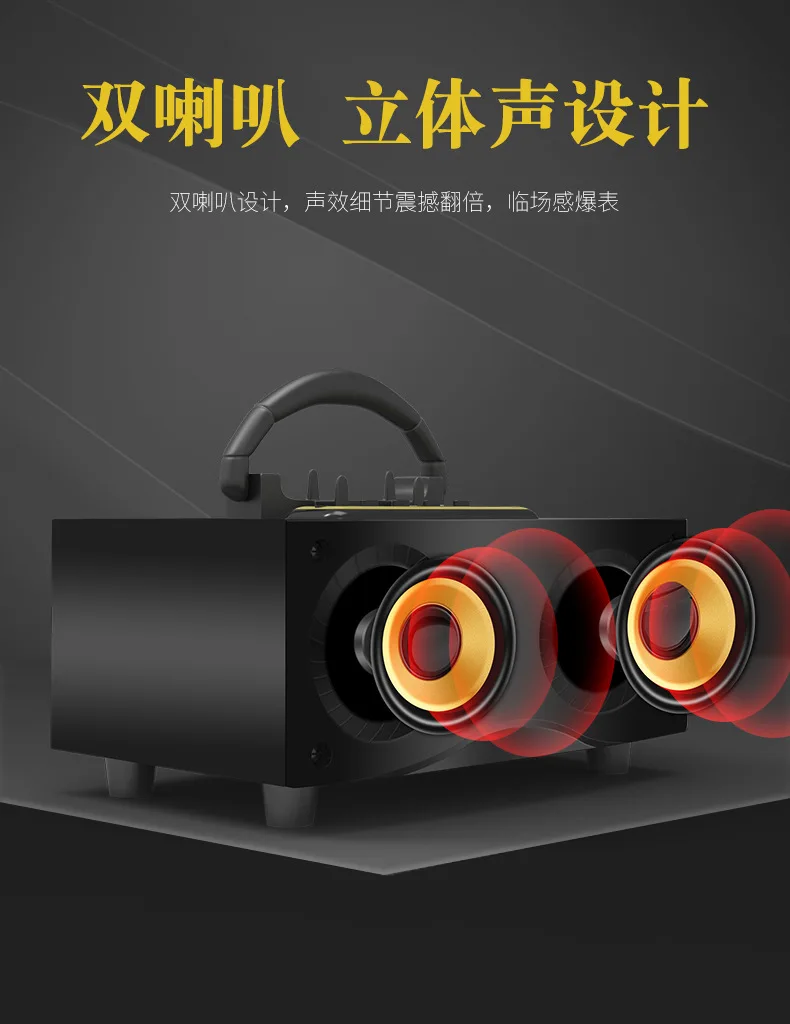 Портативный Bluetooth беспроводной динамик Hi-Fi суб-НЧ-динамик Красочный светодиодный Мощный деревянный стильный дизайн Hawkeye динамик s держатель для телефона