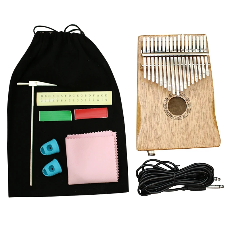 17 Key Kalimba африканское красное дерево палец пальца пианино Sanza Mbira Calimba играть с
