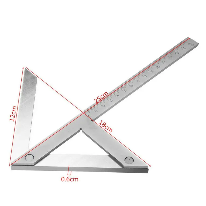 

1X Woodworking Center Measuring Instrument Centering Square 150x130mm Gaging Center Gauge Round Marking Center Finder