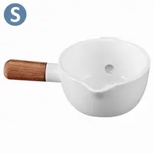 Смазочный сепаратор керамическое масло суп сепаратор чаша с деревянной анти-обжигающей ручкой кухонные инструменты для дома