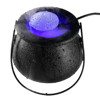 

Halloween Witch Pot Smoke Machine Led Humidifier Color Changing Creepy Decor Party Diy Scene Layout Prank Toy