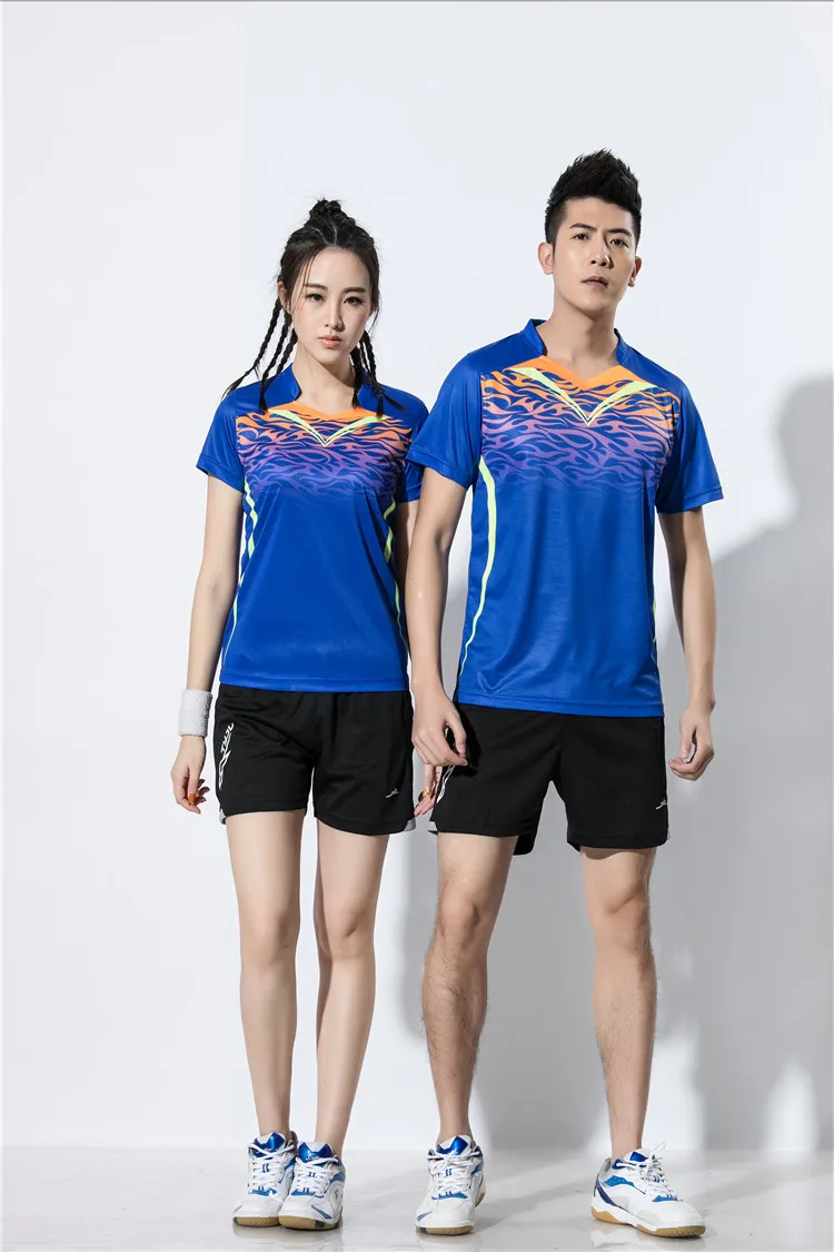 Quick-drying Volleyball Suit Group Purchase Custom Printed Short-sleeved T-shirt for Men and Women Sports Competition Badminton