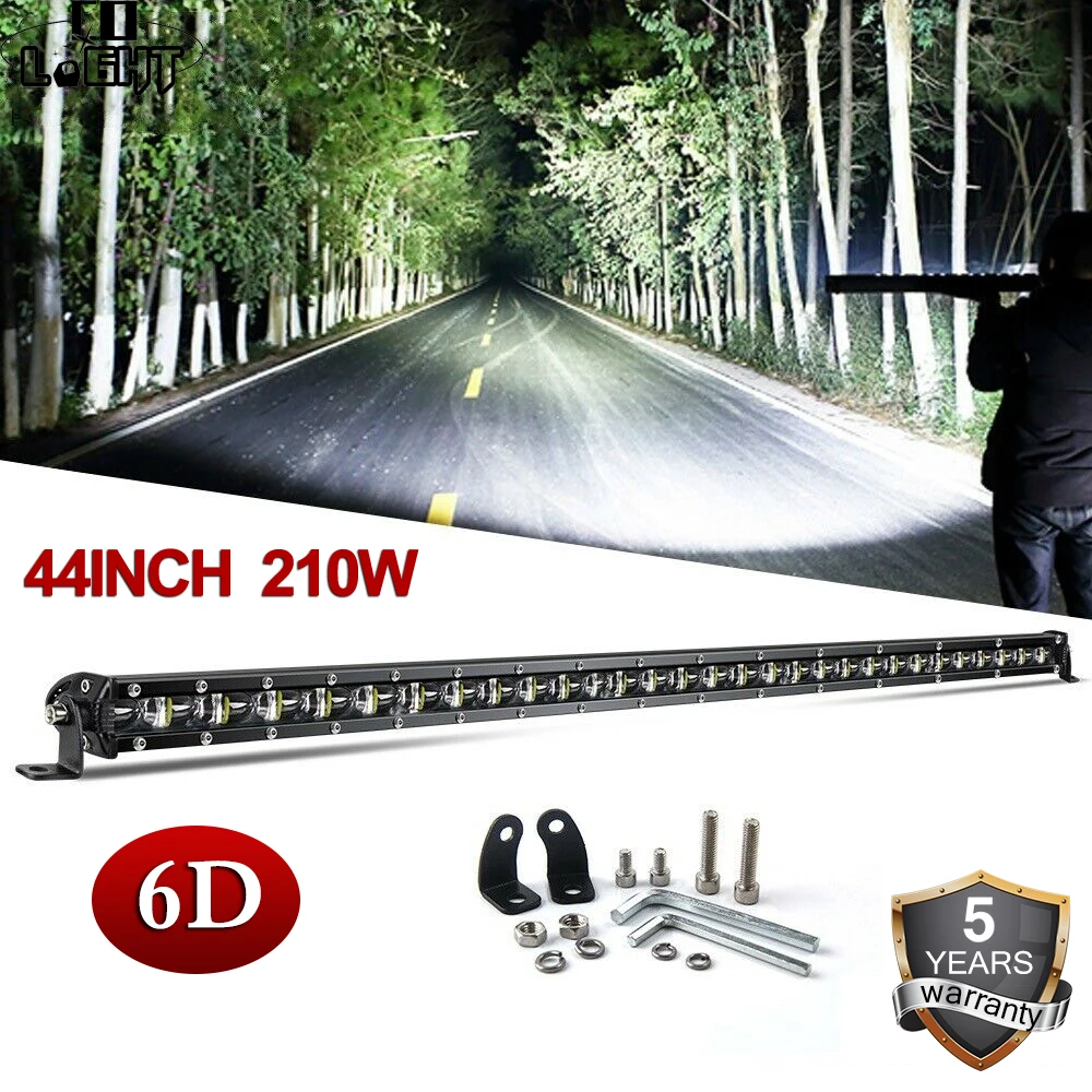 

CO LIGHT 6D LED Light Bar 210W 44" LED Bar Single Row Combo Work Light 12V DRL for ATV SUV Truck Tractor Boat Auto Driving Light