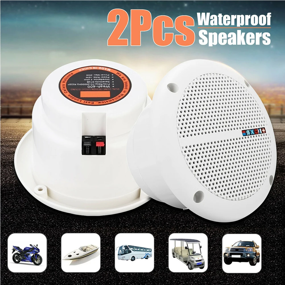 2 Way Marine Dust Proof Treble Home Audio With Horn Bass Waterproof Broadcasting Ceiling Mounted Sound Speaker Boat