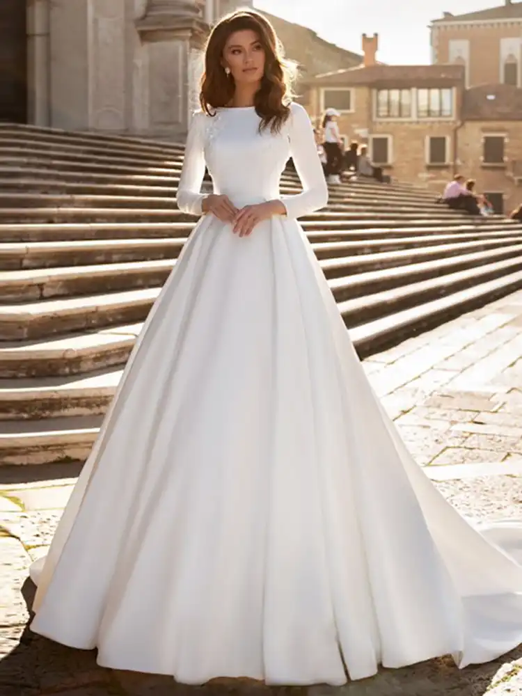 Full sleeves gown for wedding Clearance