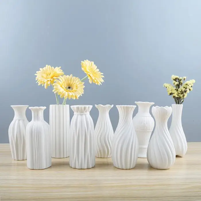 Керамическая ваза скандинавский геометрический домашний декор белая ваза современные аксессуары центральный керамические вазы для украшения свадьбы HR