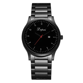 

Men Black Watches Luxury Full Steel Watch Masculino Relogio Men's Sports Business Erkek Kol Saati Dress Wristwatch Clock A3811
