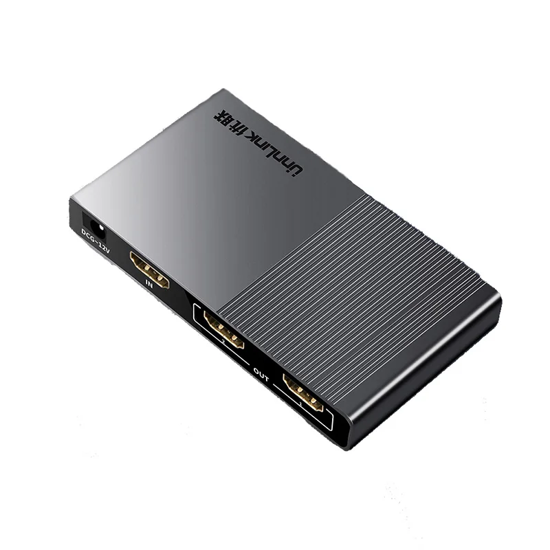 Unnlink HDMI разветвитель 1X2 1X4 HDMI2.0 UHD 4 k@ 60 Гц 18 Гбит/с 4:4:4 HDR HDCP 2,2 3D для светодиодный проектор Smart tv box ps4 - Цвет: HDMI Splitter 1X2