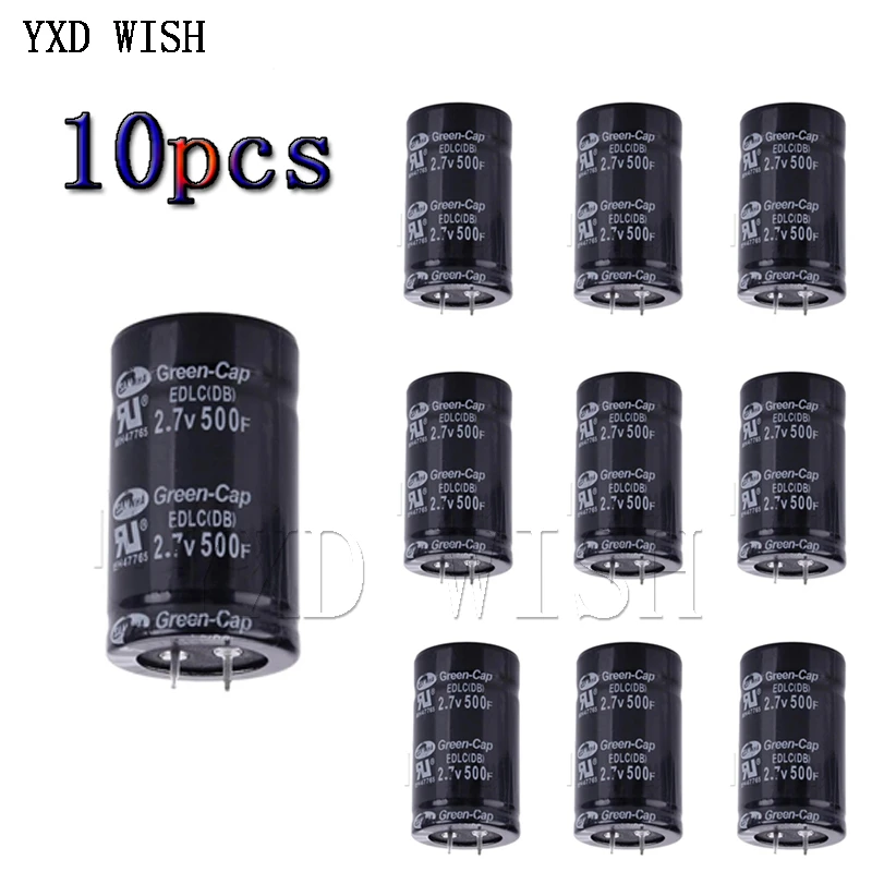 Condensadores para coche, condensador de Farad de 2,7 V, 500F, tamaño de 35x60mm, Material de lámina de ESR, 10 miliohm, 10 Uds.|Inductores| AliExpress