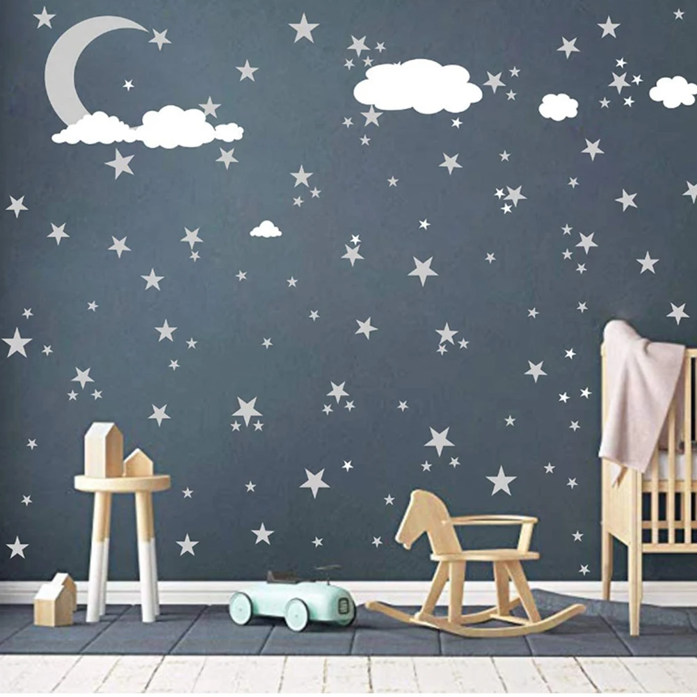 Wall Sticker Decor Clouds Moon And Stars DIY Decal Home Bedroom Kids Baby Room Decoration Nursery Sticke | Дом и сад