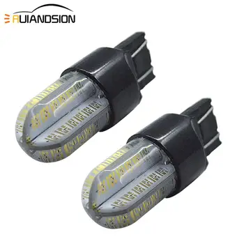 

2 pcs 48 COB 7443 T20 led bulb car-stop-brake signal lights auto backup tail lamp 600lm 12-24V red white yellow
