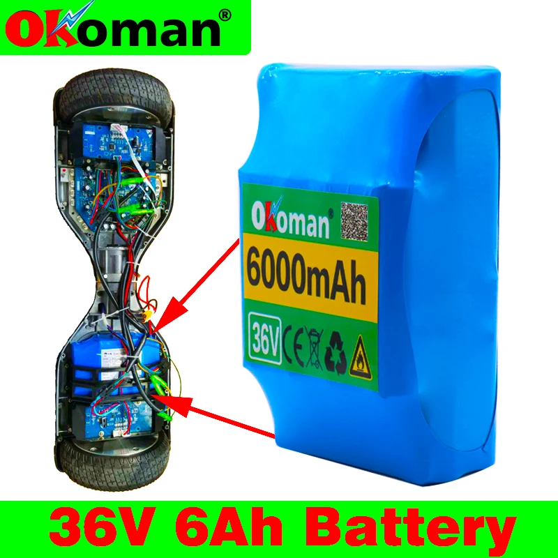 100% Новый оригинальный 36В 6ач литиевая батарея 10s2p 4400 мАч литий-ионный аккумулятор