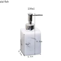 เลียนแบบหยกแบบพกพา Soap Dispenser แชมพูขวด Golden กดหัวปั๊ม230Ml ขวดโลชั่นเจลอาบน้ำ Jar เรซิ่น Bath เครื่องมือ 5