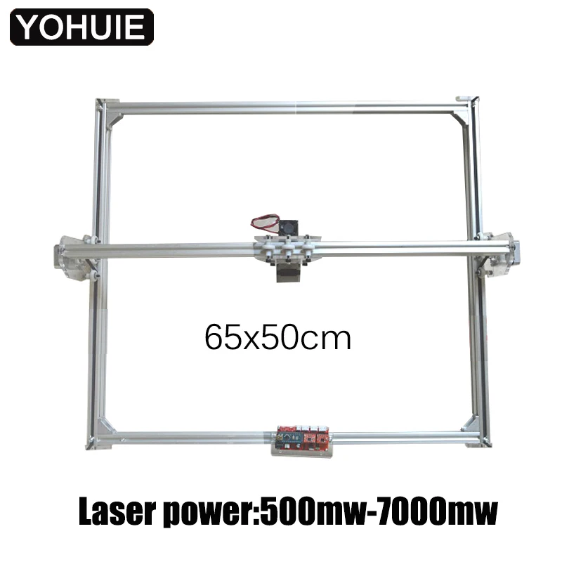 YOHUIE 50*65 см мини 500 мВт-7000 мВт синий лазерный гравировальный станок с ЧПУ 2 оси DC 12 В DIY гравер Настольный деревянный маршрутизатор/резак/принтер