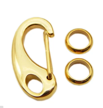 

2Set/lot Gold/Silver Stainless Steel Big Lobster Clasps Hooks with O rings for Leather Bracelet Jewelry Making 11.5*21mm