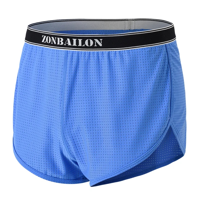 ZONBAILON 3 Pack Men's Dual Pouch Underwear Short Legs Bulge Boxer