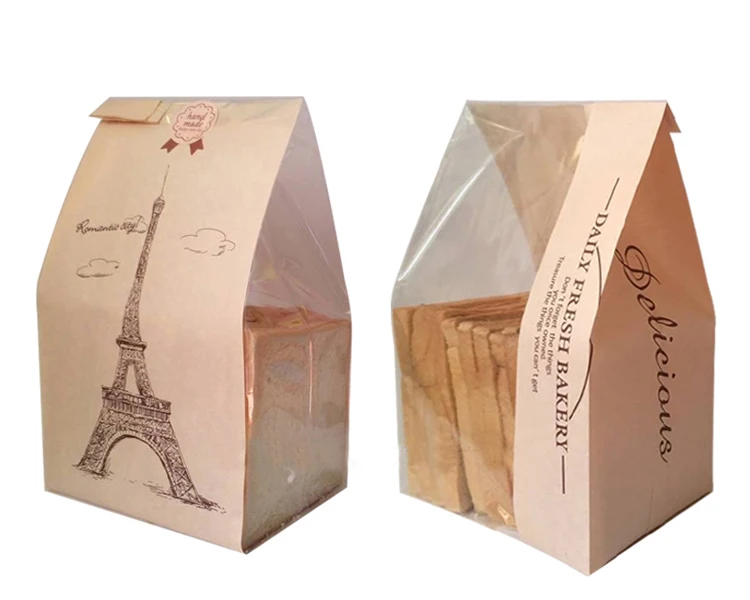 30 Pack Kraft Paper Bread Bags with Transparent Window – Food-Grade Bakery Pouches for ... - SKU KPBB1544 - UGI Packaging
