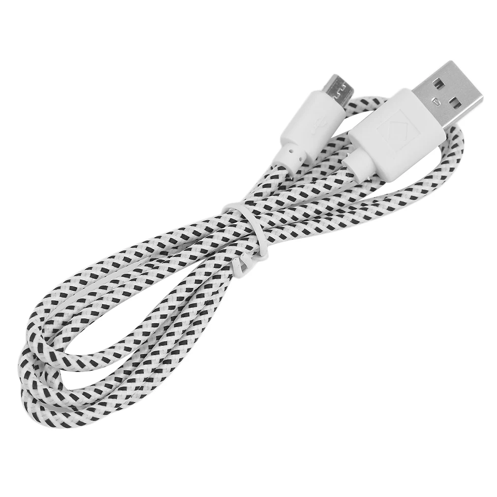 

White Light Weight Max 2.1A output V8 Micro 2.0 USB Flat Noodle Data Charger Cable For Android Cell Phones