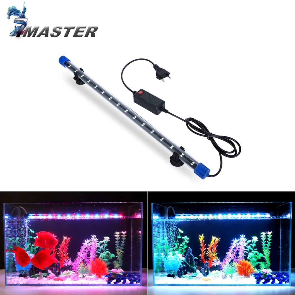 

24-54CM Aquarium Light Fish Tank Submersible Light Lamp Waterproof Underwater LED Lights Aquarium Lighting
