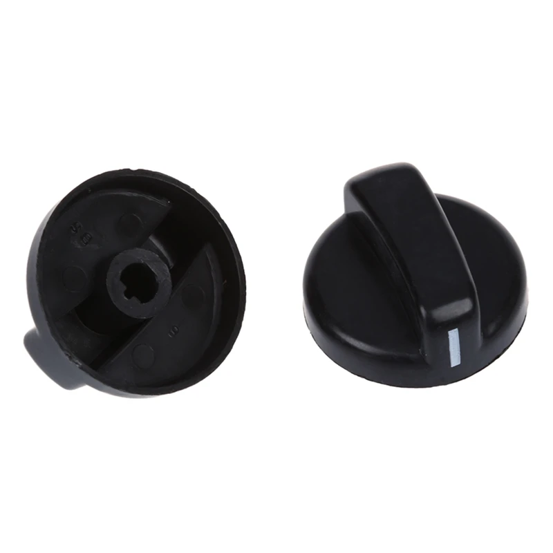 6 PCS Kitchen Black Plastic Gas Stove Cooker Control Knobs