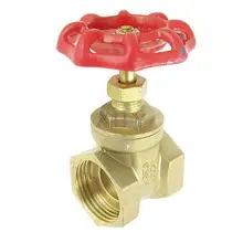 Латунный клапан для контроля воды с красной ручкой и внутренней резьбой 1 1/" Dia