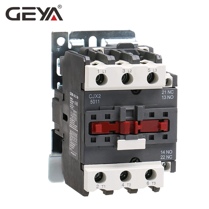 GEYA CJX2-4011 5011 6511 промышленный магнитный контактор 3 Phase40A 50A 65A din-рейка Telemecanique Контактор AC 220V или 380V