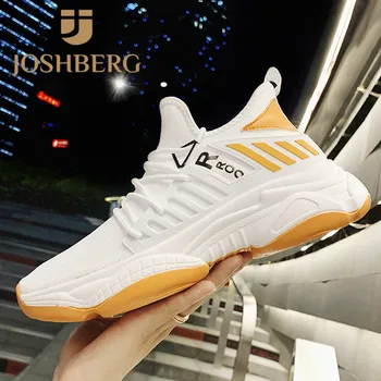 

JOSHBERG Luxury Elegant Breathable Fashion Men Sneakers Comfortable Platform Shoes Stylish Men Shoes Sneakers Zapatilla Hombre