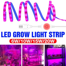 

USB Grow Light Strip Full Spectrum LED Grow Lamp 0.5m 1m 2m 3m 2835 SMD 5V LED Phyto Led Indoor Plant Seeds Flowers Greenhouses