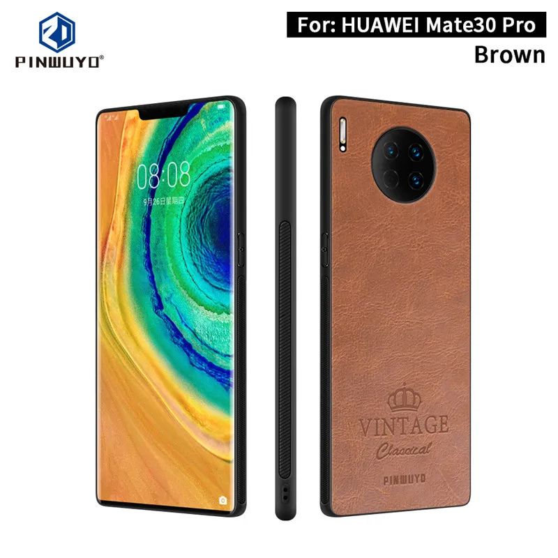 Чехол PINWUYO для Huawei mate 30 pro кожаный чехол в стиле ретро с мягкими краями жесткий