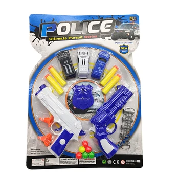 

Children's Toy Gun Police Suit Suction Plate Soft Bullet Gun Plastic Toy Simulation Role Playing Toy Boy Birthday Gift 0530