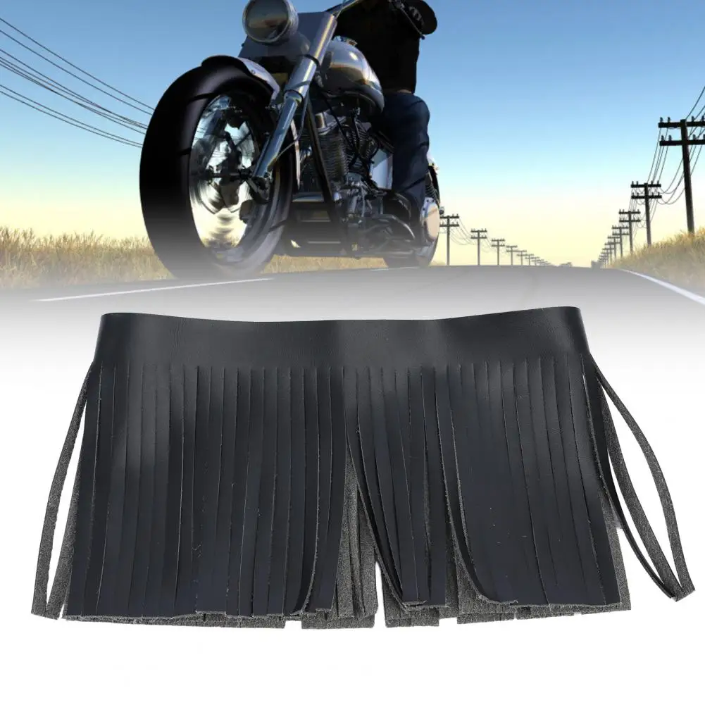 Motorcycle Driver Floorboard Fringe Leather Cover Front Floor Boards Foot Pedal Tassel Craft For Electra Glide Cafe Racer