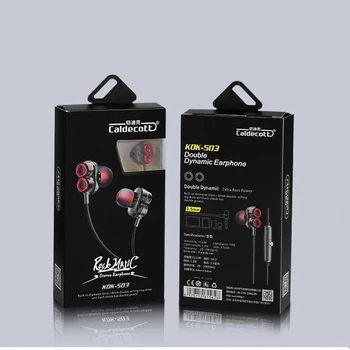 

3.5mm Dual Dynamic Wired Earphones For Samsung Xiaomi Huawei Mi Stereo Sound Headphones With Mic Bass Headset Earphone In Ear