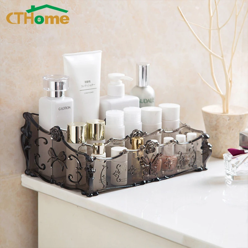 

Plastic Makeup Organizer Desktop Storage Box Living Room Home Remote Control Container Cosmetics Case Office Finishing Box
