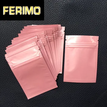 

8*12cm Colors Mini Ziplock Baggie Aluminized Recyclable Bags Mini Plastic Bags Pink Zip lock Jewelry Storage Bag With Zipper 40x