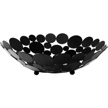 

Professional Innovative Storage Basket Fruit Bowl Round Decoration Holder Stand Vegetable Bread Candy Hollow Round Wrought Iron