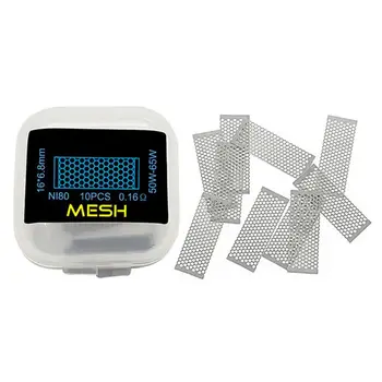 

10PCS 0.16ohm NI80 Nickel Meshwork Pre-Built Mesh Coils Heating Wire for RTA RDA
