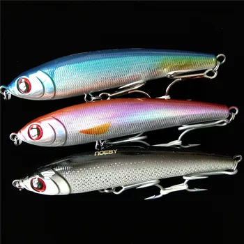 

NOEBY 3pcs 16cm 102.2g Sinking Pencil New Laser-Surface Fishing Lure Steel-Wire-Joint Body 3x-Strength Hook For Tuna GT Big Fish