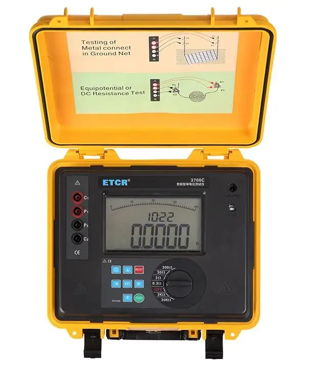 

ETCR3700C Intelligent equipotential tester/Portable Circuit Breaker Contact Resistance Tester