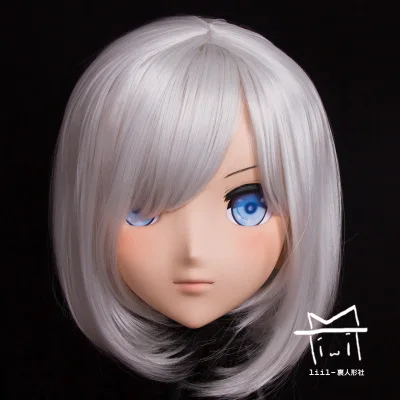 LiLi Mask-38) милая девушка Смола Маска на голову кигуруми косплей японская ролевая игра Аниме силиконовая кигуруми маска Трансвестит кукла - Цвет: U