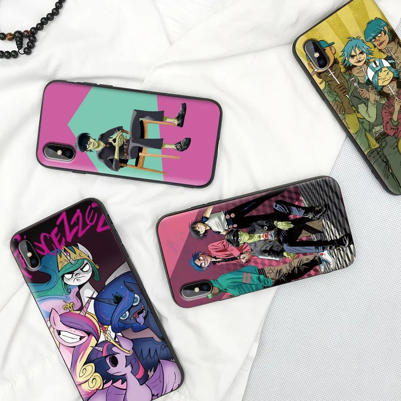 Мягкий чехол Gorillaz band из ТПУ для Apple IPhone X XR XS MAX 5 5S 5C SE 6 S 7 8 Plus ipod touch силиконовый |