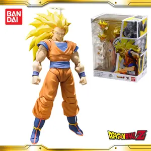 Boneco original de anime com controle de videogame, boneco de anime bandai  dragon ball z shf super saiyajin goku de poder completo, figura de ação  para presente, entrega rápida