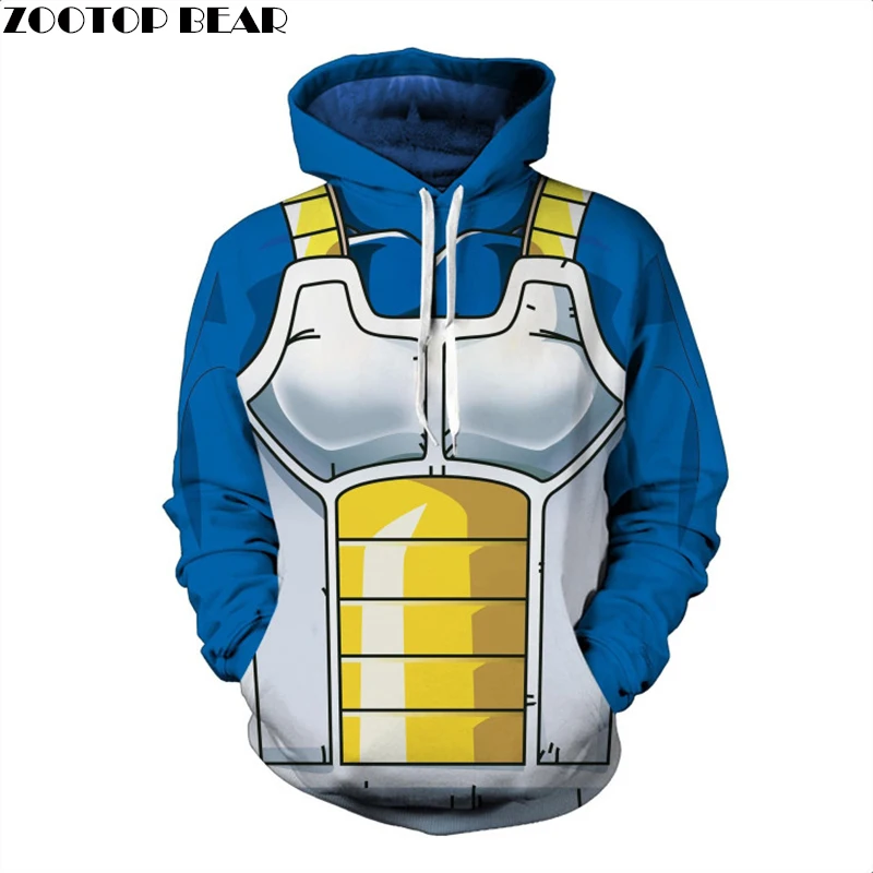 Dragon Ball Hoodie 3D Men's Women's Sweatshirt Vegeta Hoodie Popular Anime Cosplay Hoodie Unisex Premium Large Size Pullover