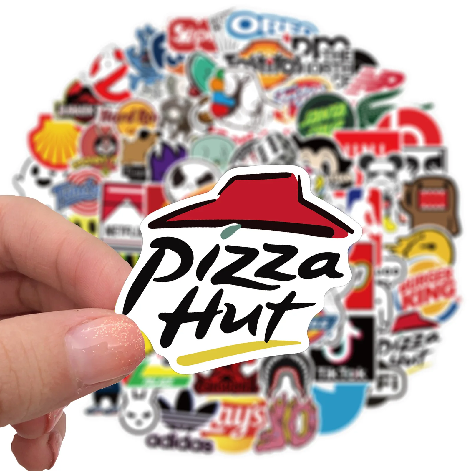 10/50/100Pcs Brand Stickers Laptop Macbook Cup Guitar Luggage Fridge Skateboard Bicycle Tide Logo Decal Sticker