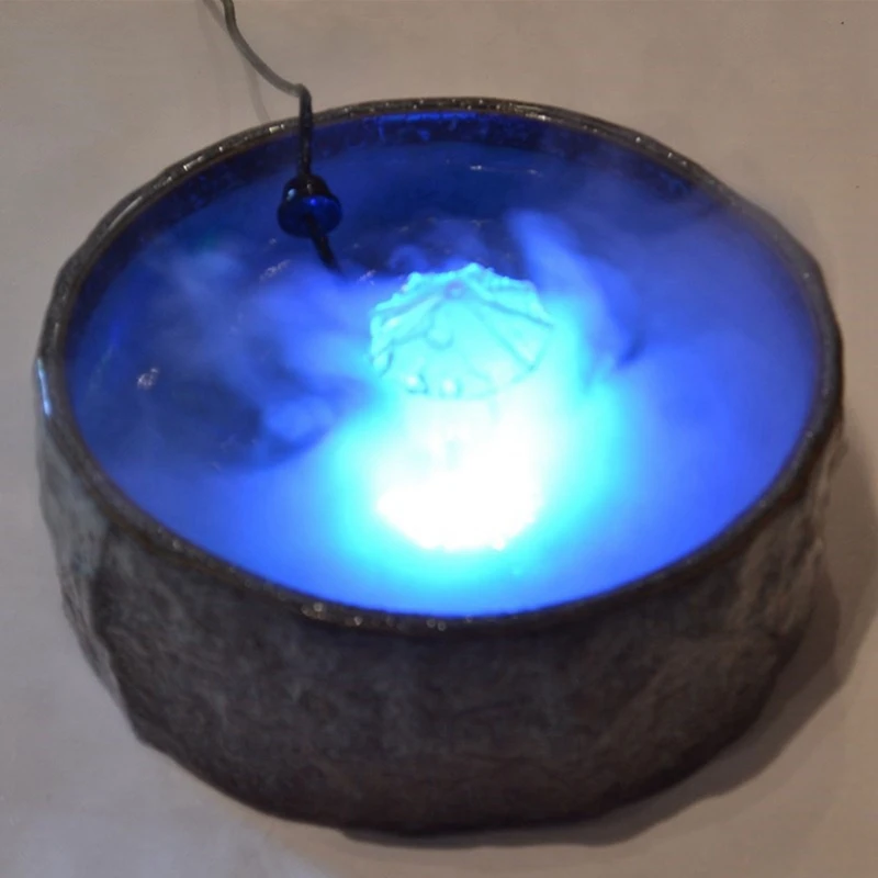 12 Led Lights 20Mm Single Head Ultrasonic Atomizer Air Humidifier Atomizing Lamp Rockery Water Bonsai Fog Fountain | Бытовая техника