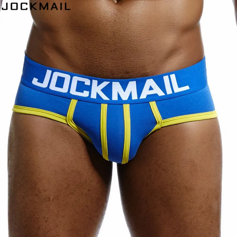 Мужское нижнее белье JOCKMAIL хлопковые Сексуальные трусы с двойной трубой для геев
